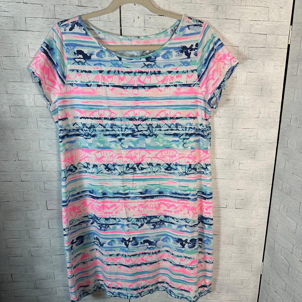 Lilly Pulitzer women T-shirt Marlowe dress colorful travel tropical coastal Pima